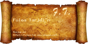 Fulea Tarján névjegykártya